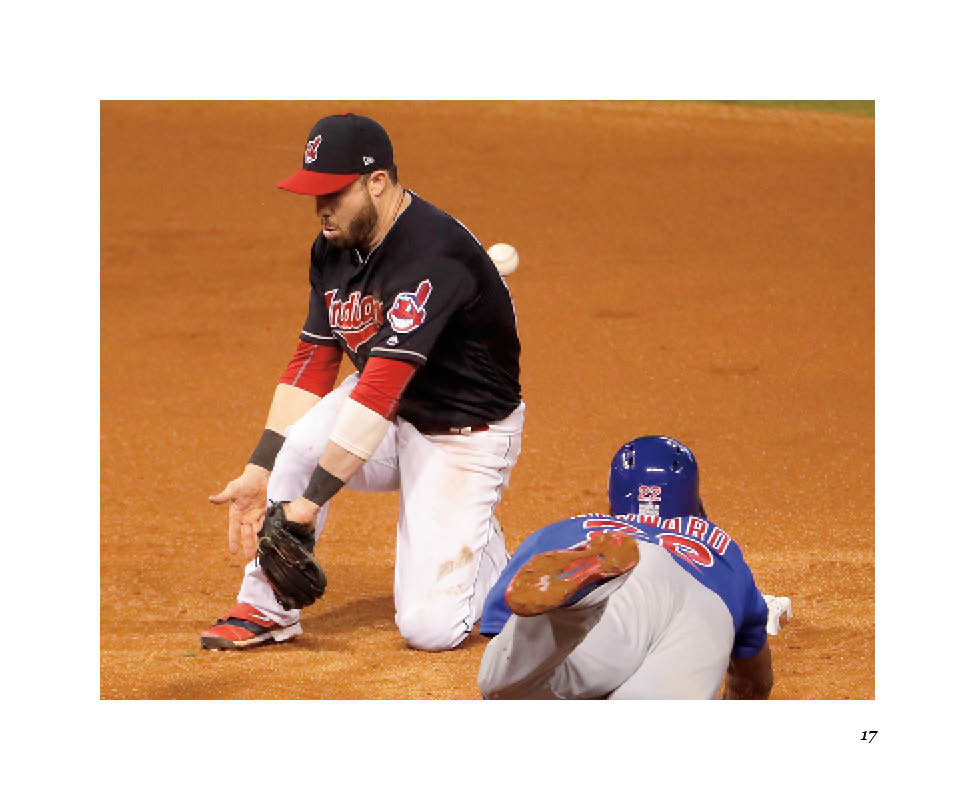 Jason Heyward with a stolen base in the ninth inning
