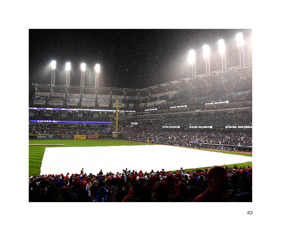 Progressive Field during the rain delay